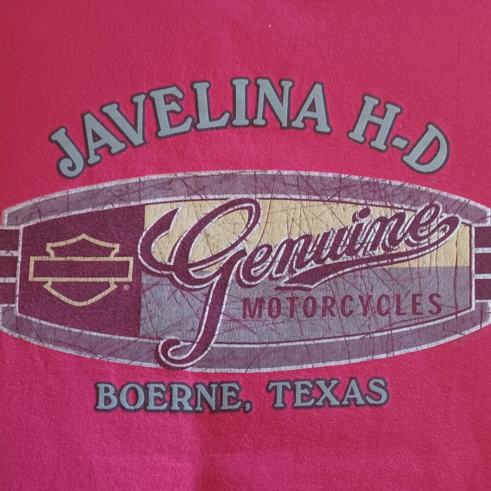Harley-Davidson Javelina H-D Boerne Texas Red Graphic T-Shirt Men’s Large